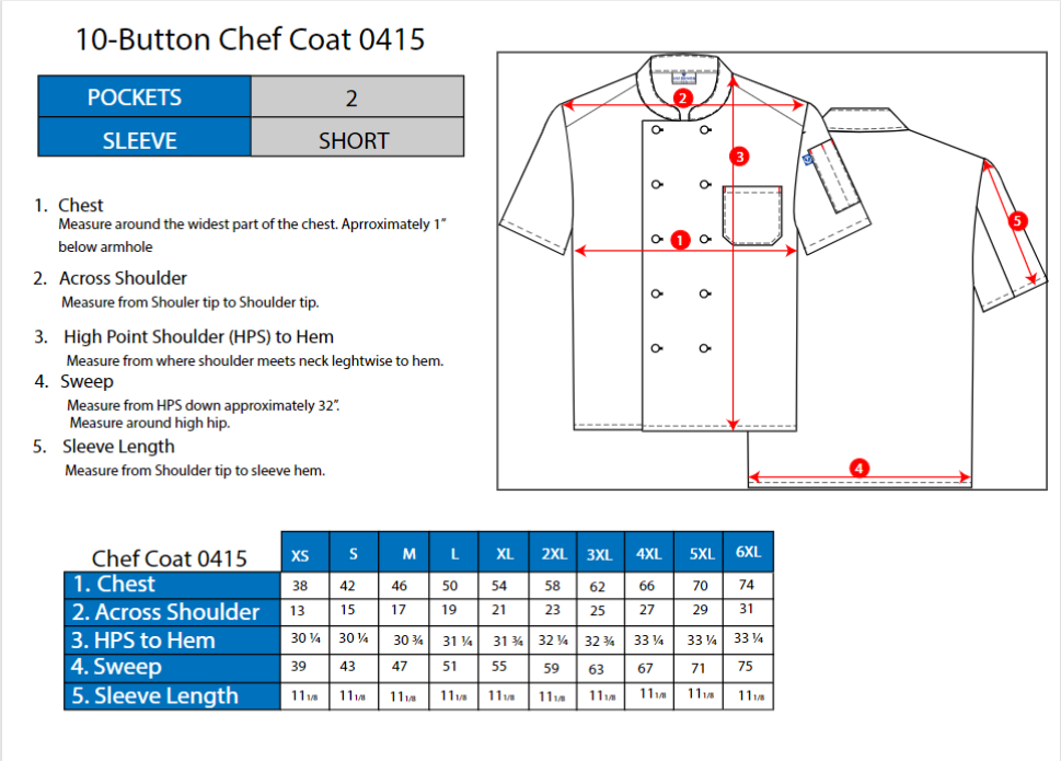 South Beach Chef Coat